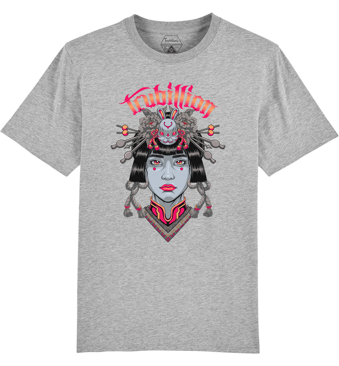 Geisha with Rabbit Mask T Shirt