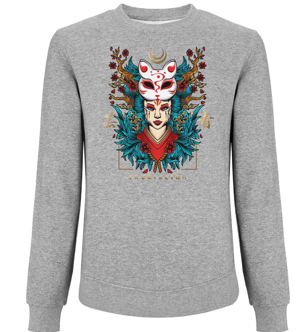 Geisha With Neko Cat Mask Sweatshirts