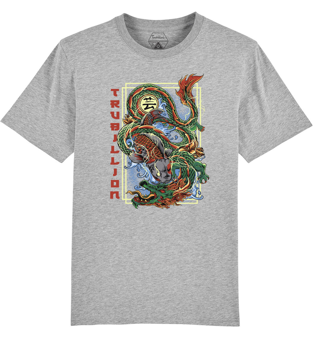 Koi Fish vs Dragon T shirt