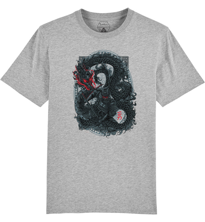 Samurai vs Dragon T Shirt