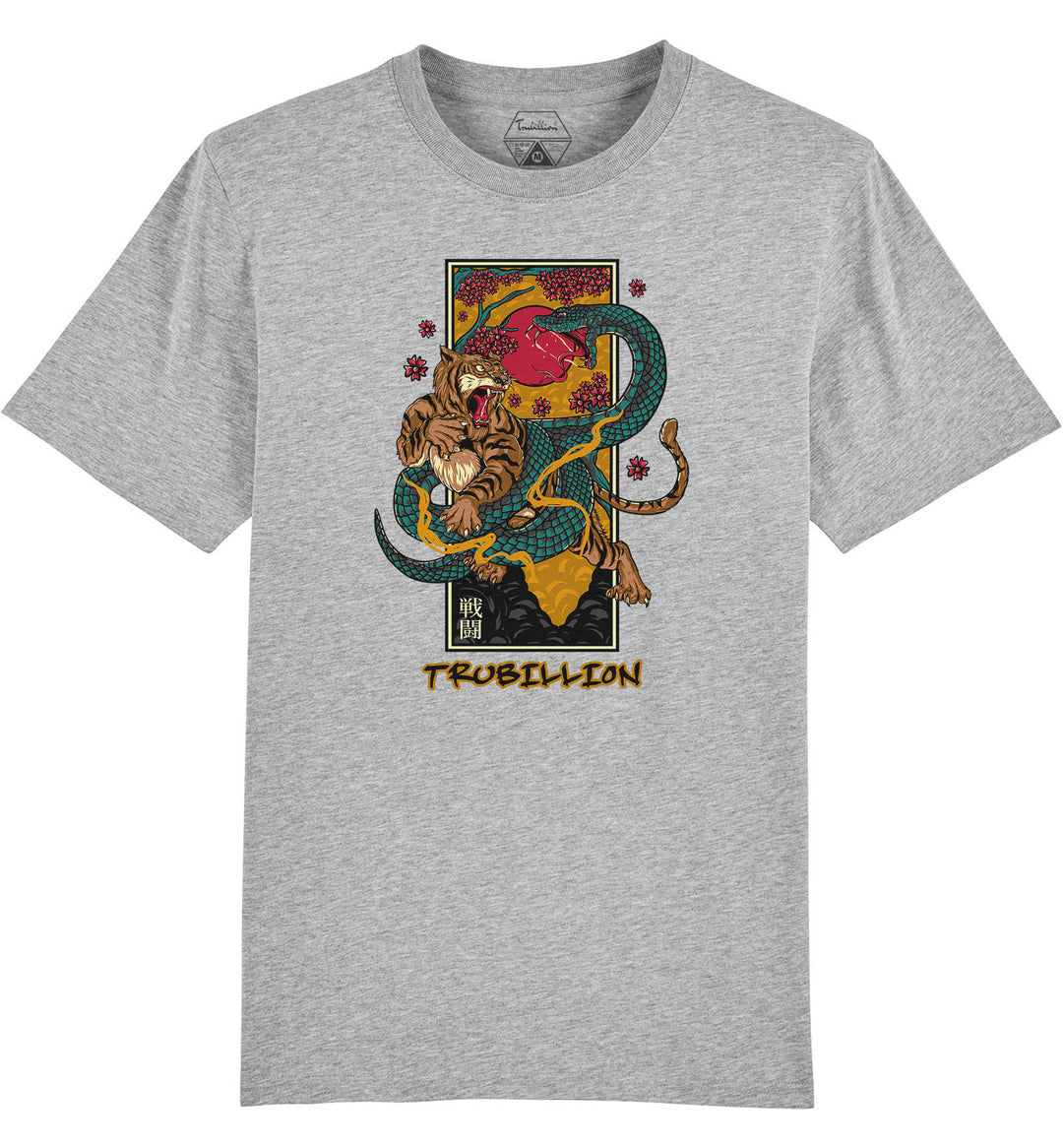 Tiger & Snake Battle T Shirt