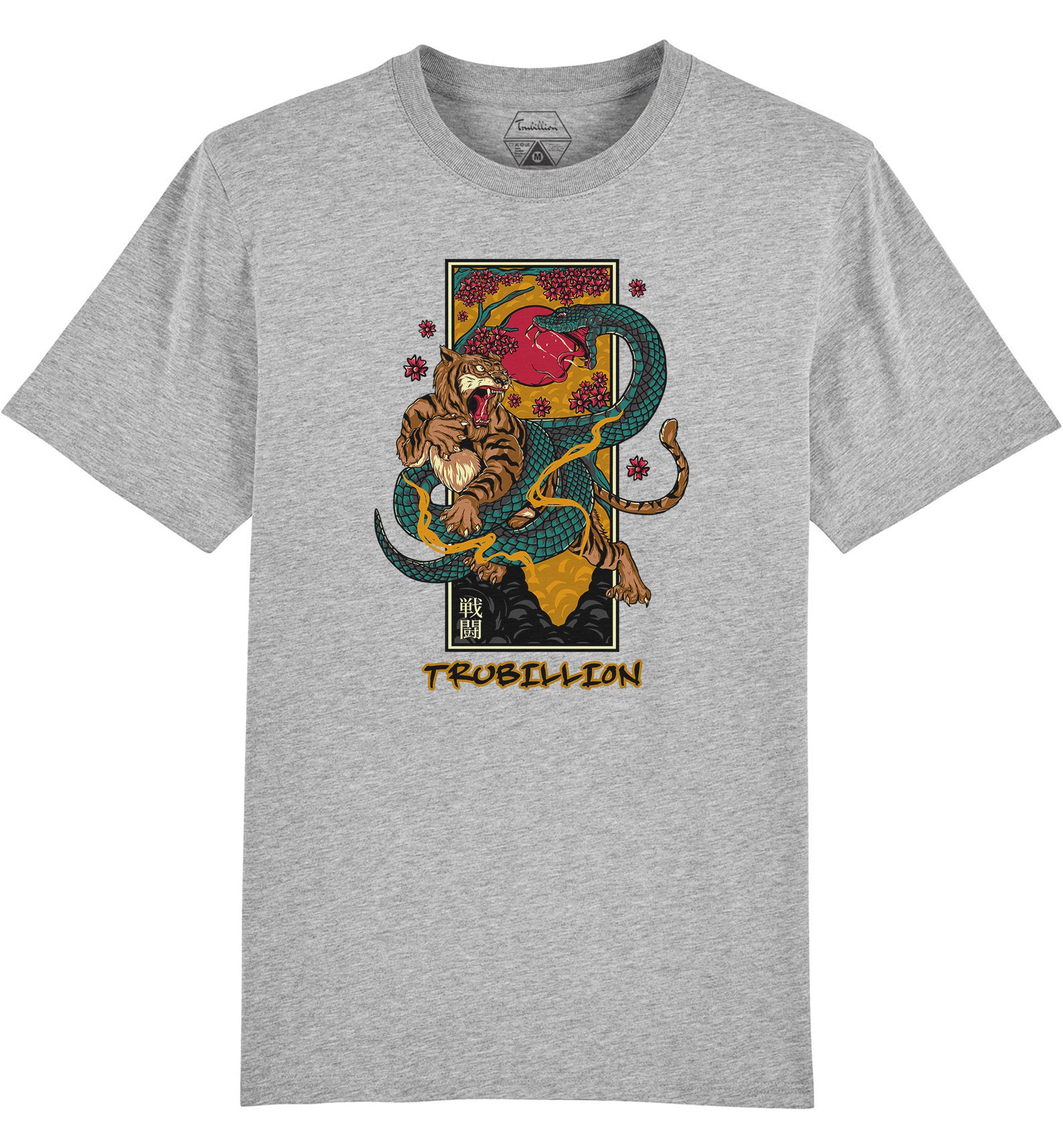 Tiger T-Shirt | Autumn Dragon, White / M