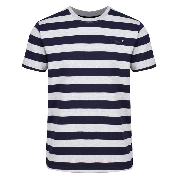 Trubillion Stripped T Shirt Navy Grey