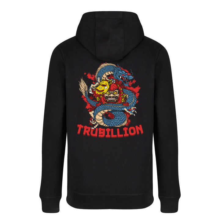 Daruma with dragon Zip up Hoodie