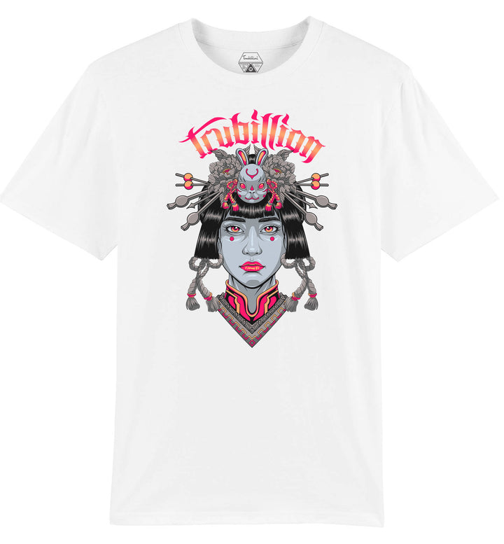 Geisha with Rabbit Mask T Shirt