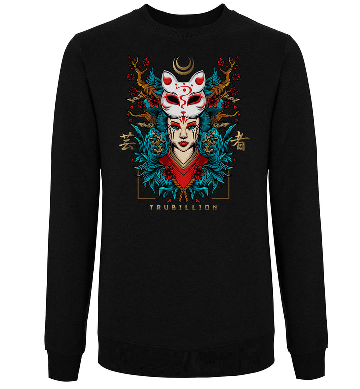 Geisha With Neko Cat Mask Sweatshirts