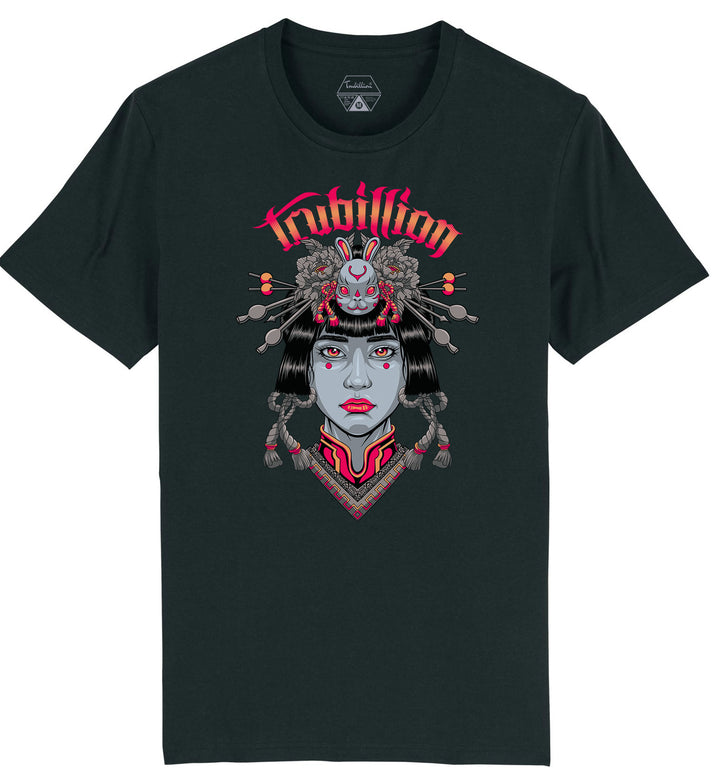 Geisha with Rabbit Mask T Shirt