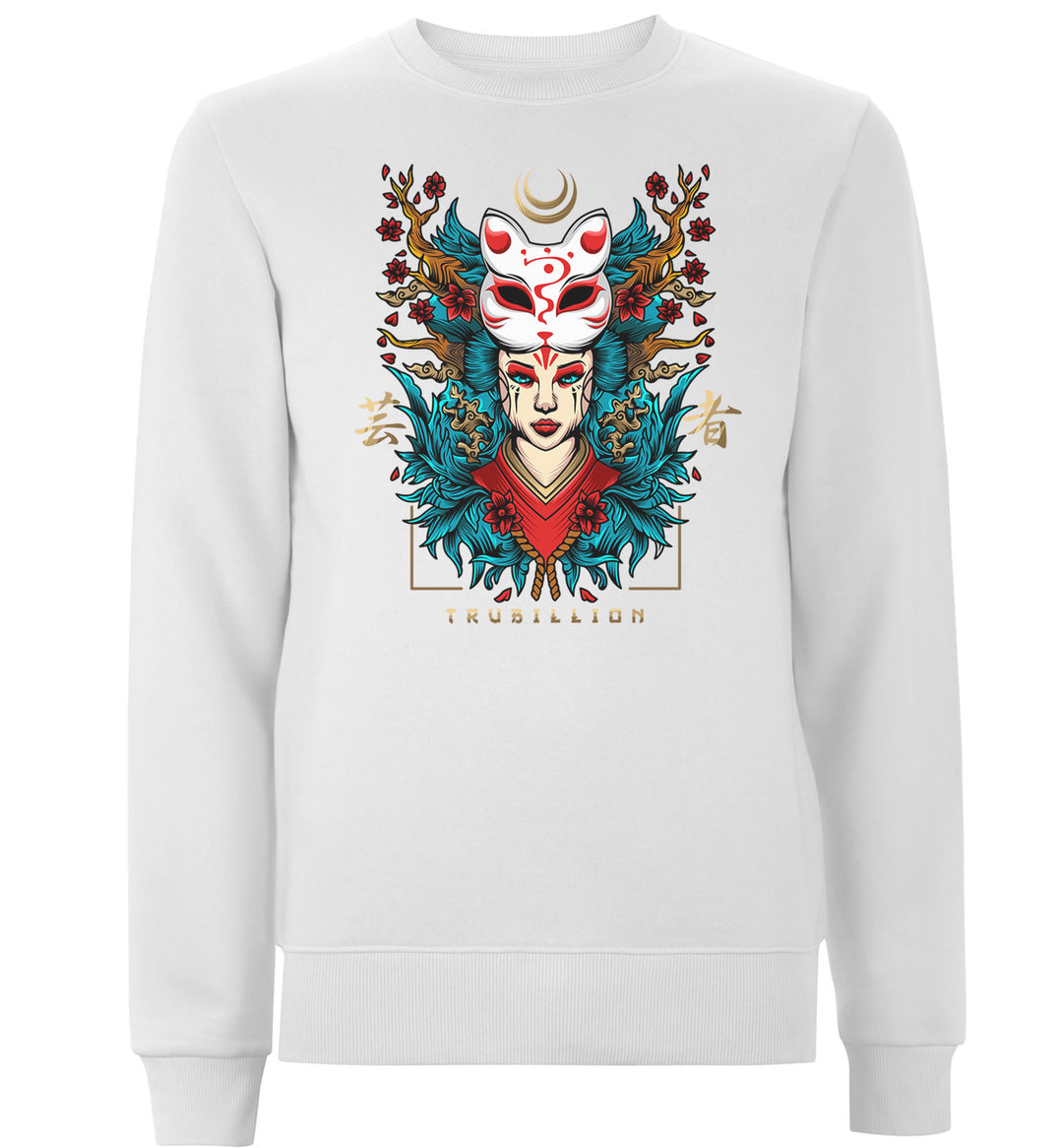 Geisha With Neko Cat Mask Sweatshirts