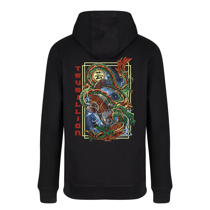 Koi Fish Vs Dragon  Zip Up Hooodie