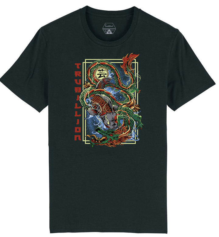 Koi Fish vs Dragon T shirt