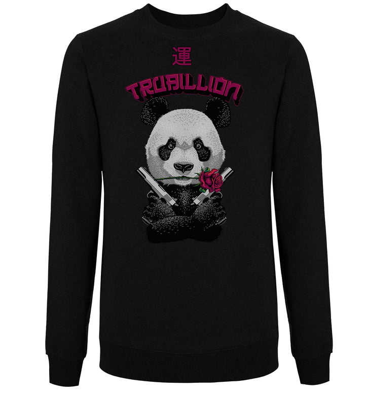 Panda With Guns And Rose (Luck) Sweatshirts