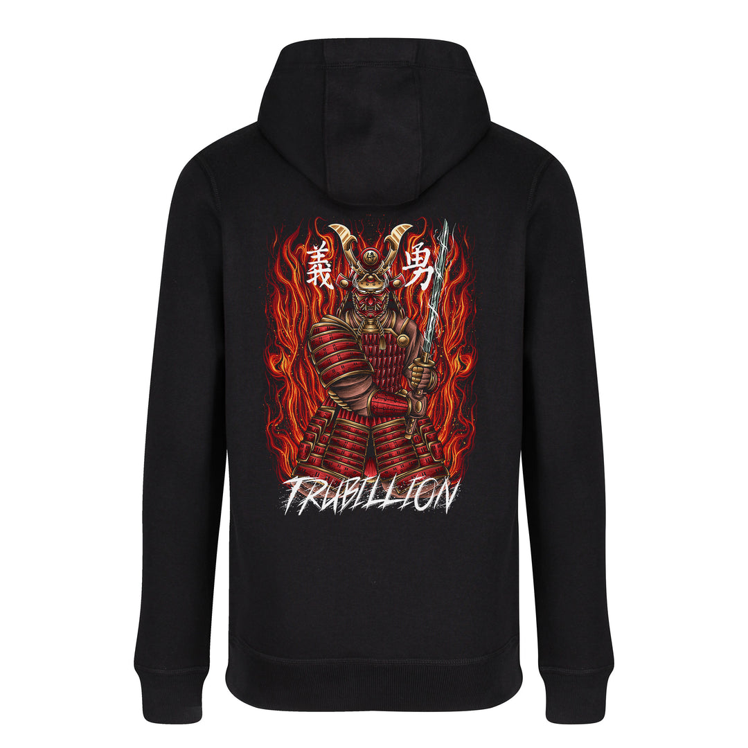 Samurai Warrior With Sword Pullover Hoodie